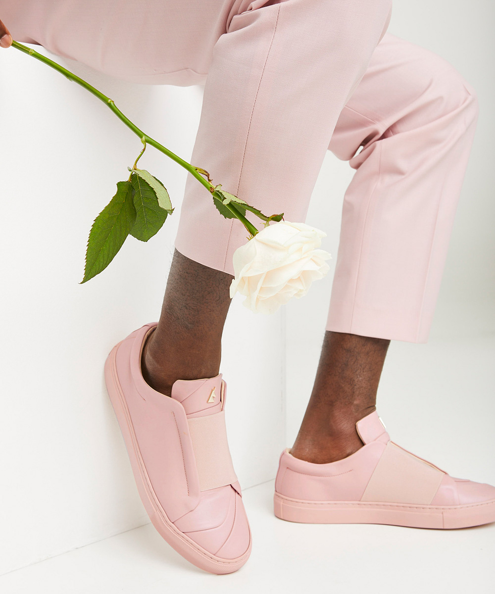 Bisous Low-Top Blush Pink Sneaker