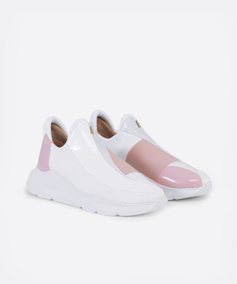 Electron. 05 White and Pink Sneaker