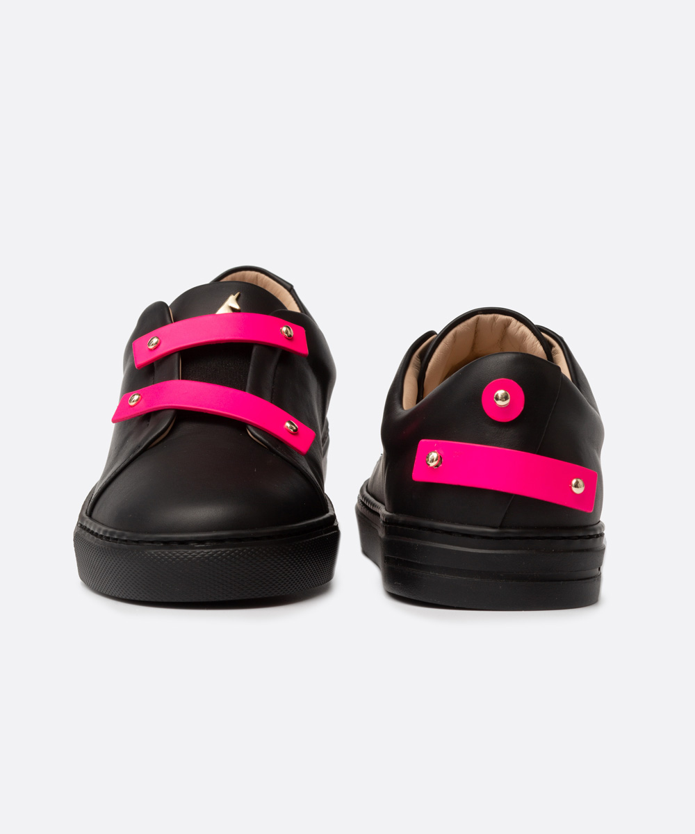 Neon Pink Leather Straps